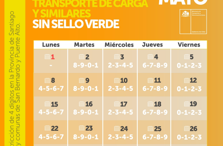 Restricción vehicular en Santiago: Calendario 2023